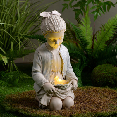 Statue de jardin éclairée à DEL
