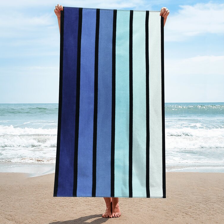 Striped Beach Towels Oversized Clearance Microfiber Cabana Large Pool Towels  for