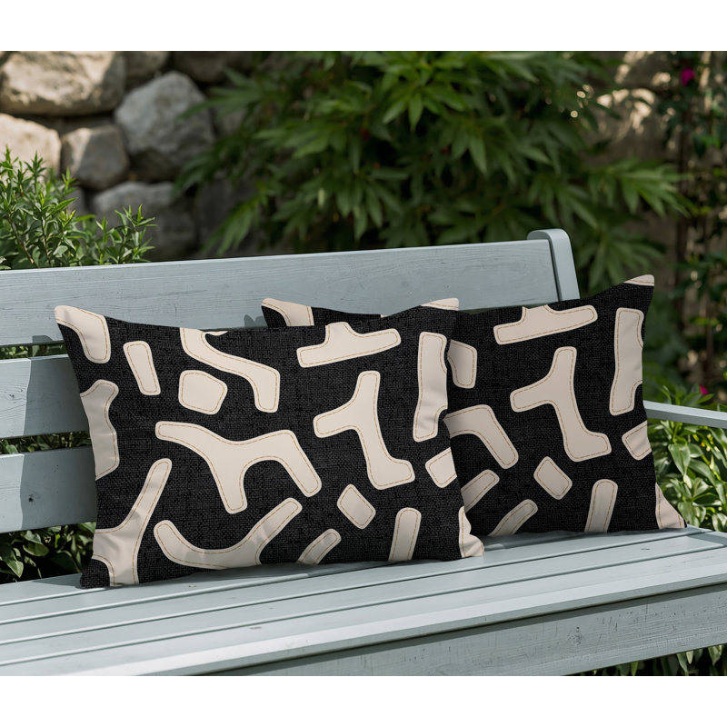 Coussin intérieur / extérieur 2 ensembles Mai, 20 po x 14 po, Blanc cassé