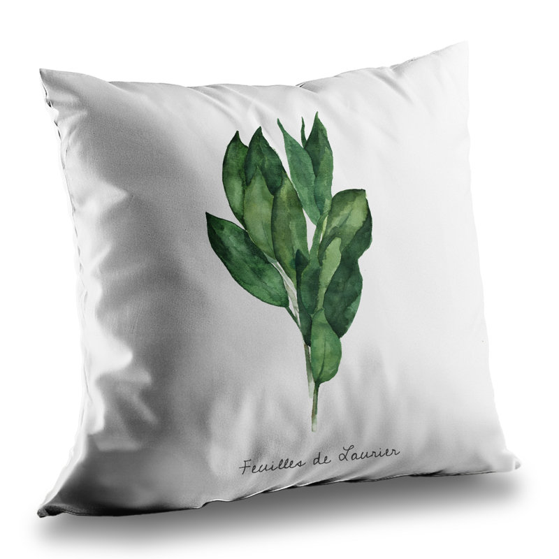 Bay Leaves Bundle - Farmhouse Kitchen Throw Pillow – Poly Twill Throw Pillow with Insert, Double-Sided Print