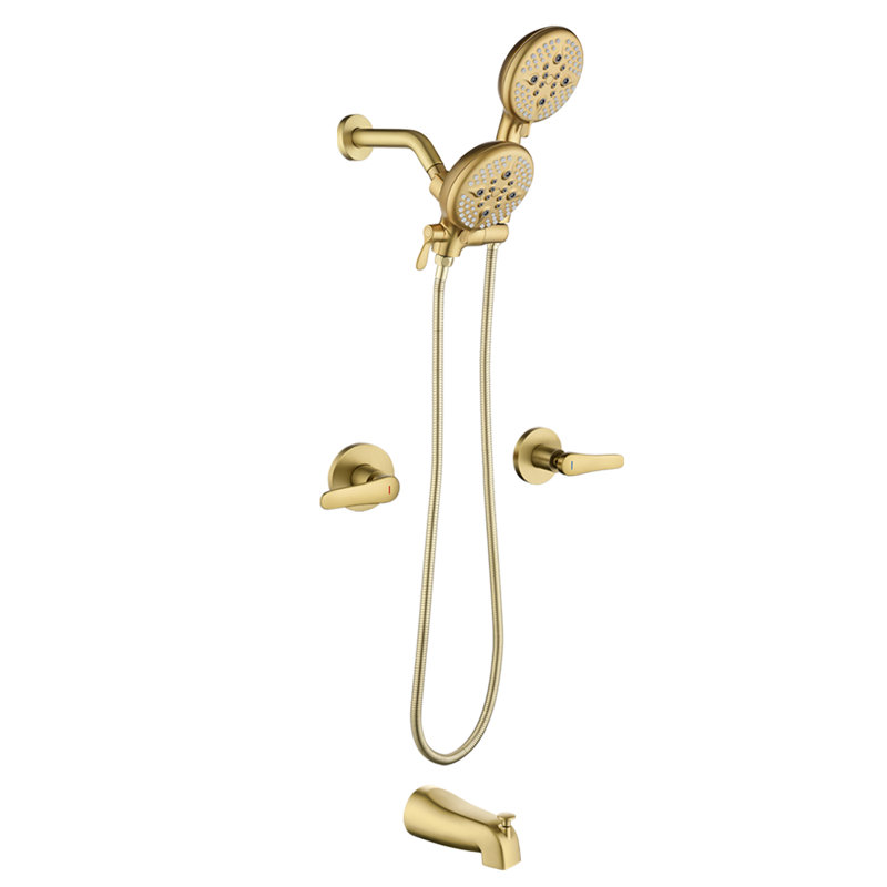 Dual Function Complete Shower System, Brushed Gold