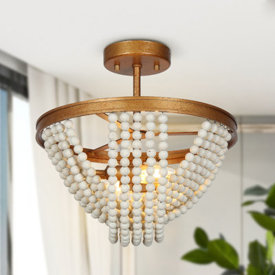 Plafonnier semi-encastré à perles 14 po Abriell