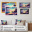 «Modern Sunset in Vector Style III», reproduction sur toile-1414451476-1414451477