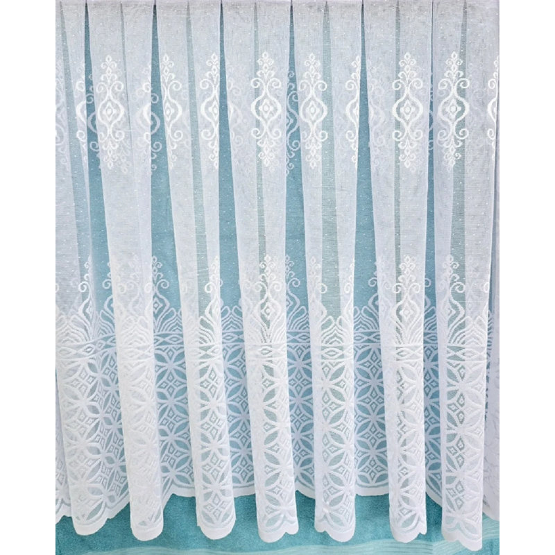 Floral Ruffled Cafe Curtain, 91cm W x 91cm L