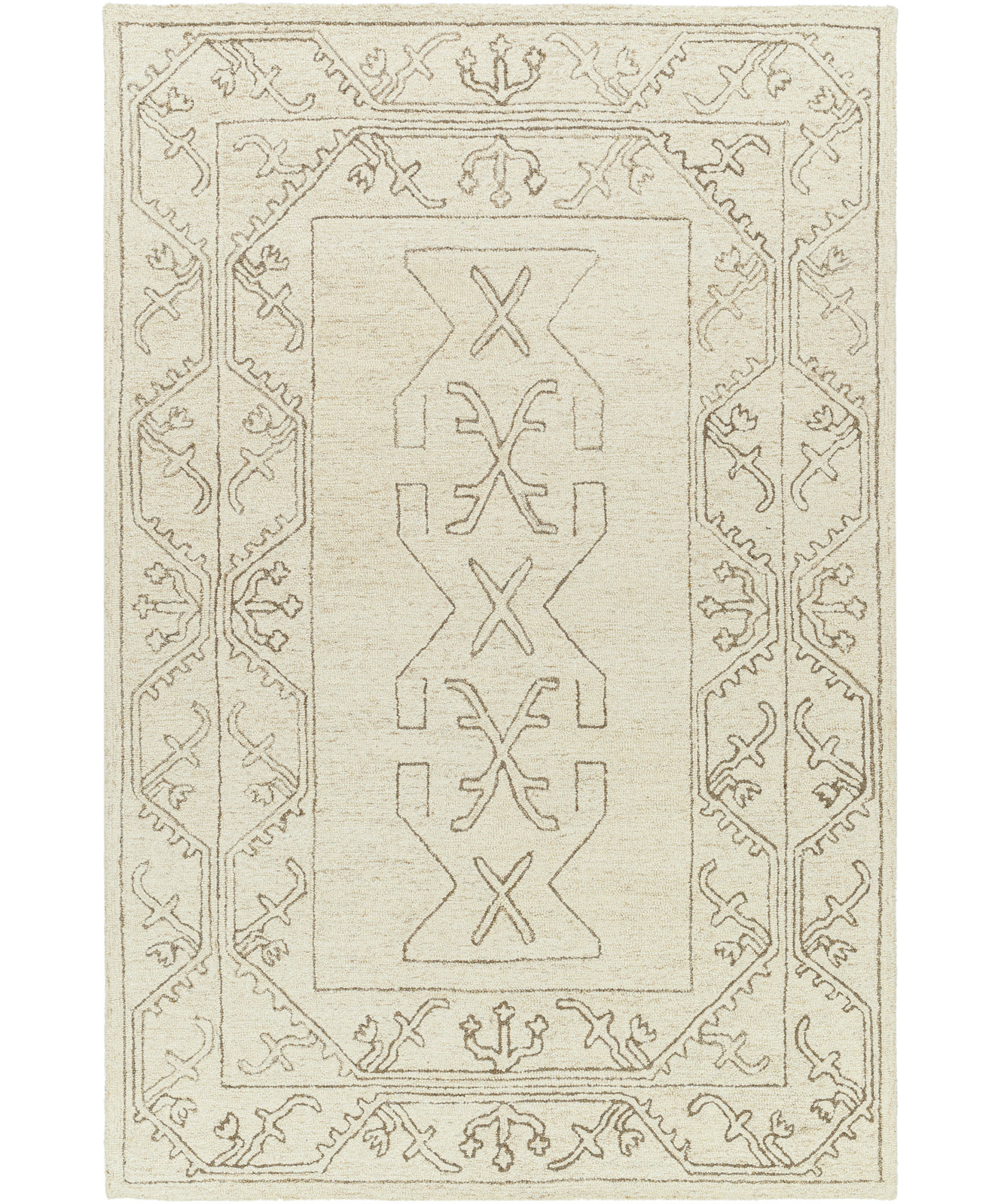 Milada Hand Tufted Wool Rug, Rectangle 5' x 7'6"