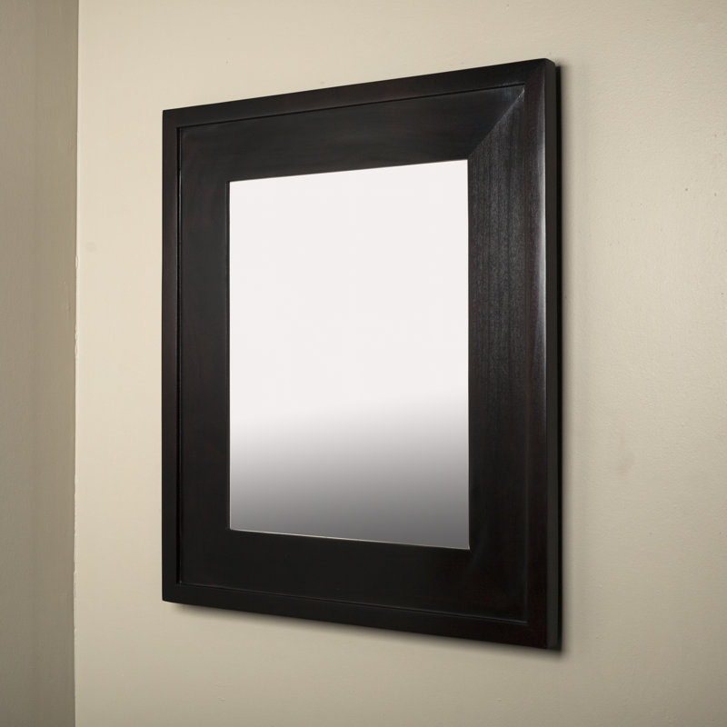 Recessed Mirrored Medicine Cabinet by Fox Hollow Furnishings, Coffee Bean, 16" H x 13.125" W x 3.75" D