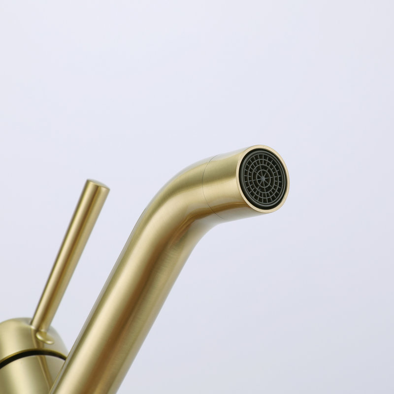 Single-Hole Single-handle Bathroom Faucet, Gold