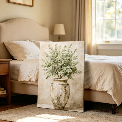  Olive Branch Vase Rustic Farmhouse Canvas Wall Art Gallery Wrapped