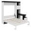 Lit escamotable avec bureau, étagères et placards de rangement, lit mural vertical escamotable en bois avec rangement pour bureau ou maison