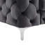 Causeuse / canapé Chesterfield en velours capitonné Willa avec pieds chromés Willa-560060515-632180087-632180084