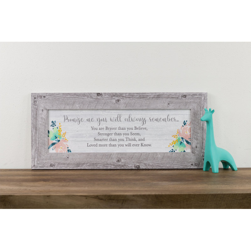 «Promise Me You'll Always Rappelez-vous Braver Stronger Smarter Winnie The Pooh Art