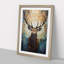 Stag Art Deco Art - Framed Print-1245915475-1245915472