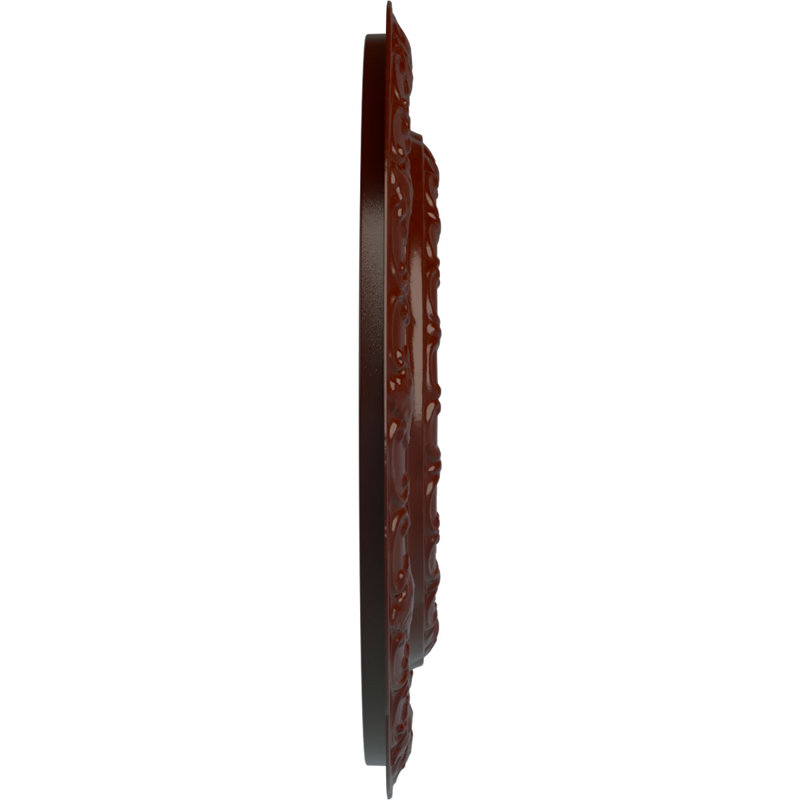 Endurathane Lisbon Ceiling Medallion, 15 3/8"OD x 7"ID x 1"P (Fits Canopies up to 7"), Hand-Painted Brushed Mahogany Finish
