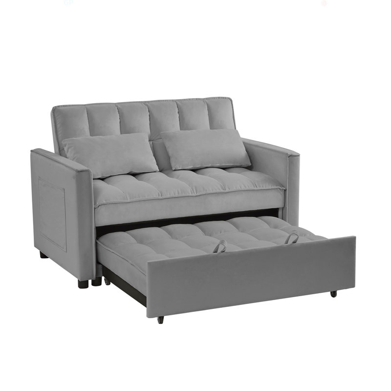 Ebern Designs Velvet Loveseat Sofa Bed (7Cm Legs) - Wayfair Canada