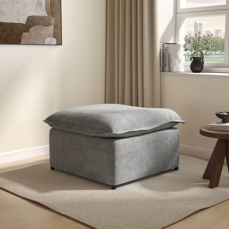Repose-pieds modulaire avec repose-pieds et structure en fer léger, Gris