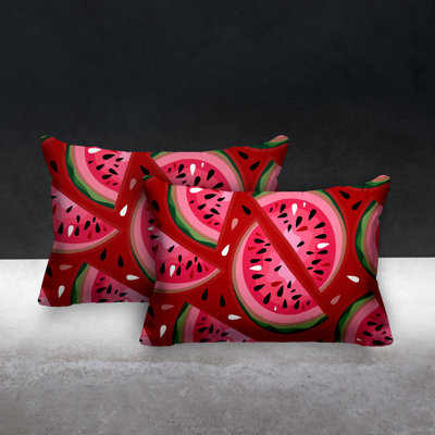 Watermelon Indoor/Outdoor Lumbar Pillow