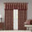 Jacquard Window Valance Burgundy 50x18"-1690758654
