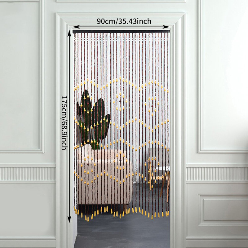 Faux Wood Door Curtain