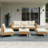 Gurshawn 6 pieces Sectional Seating Group with Cushions-375914684