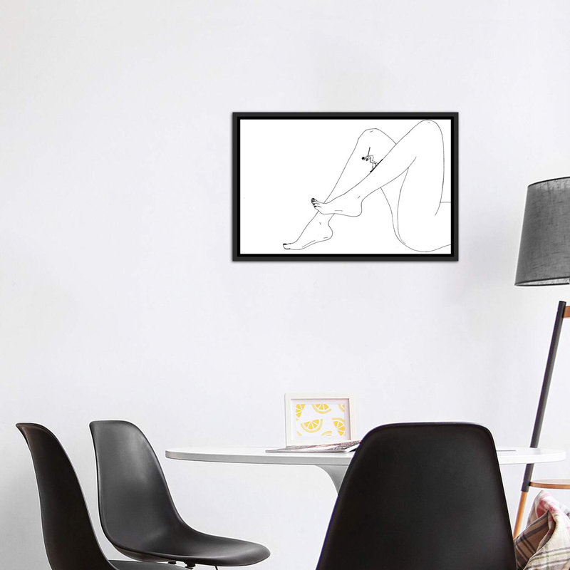 «Downhill», reproduction d'art, H 26 po x l 40 po x 1,5 po, Cadre noir vieilli