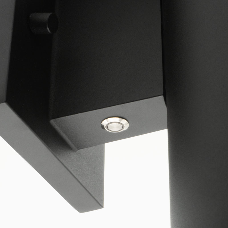 Applique murale d'extérieur DEL cylindrique, Black, Integral Emergency Battery, Up/Down