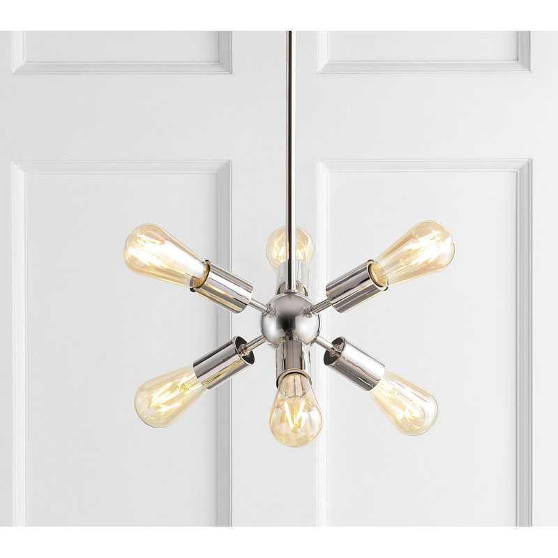 Luminaire grappe suspendu 6 lumières Bullins