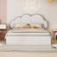 Grand lit plateforme tapissier avec tête de lit en forme de nuage-1085298673