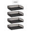 Bac à papier empilable, organisateur de bureau, rangement pour dossiers, bureau, filet métallique, 4 pièces, argent