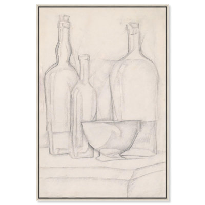 «Bottles and Bowl Canvas Farmhouse Floral Art» par Art Remedy