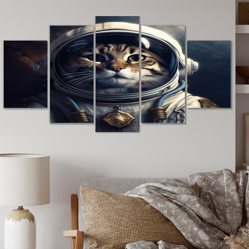Photographie de l'espace chat I - animaux, décoration murale chat - 5 panneaux