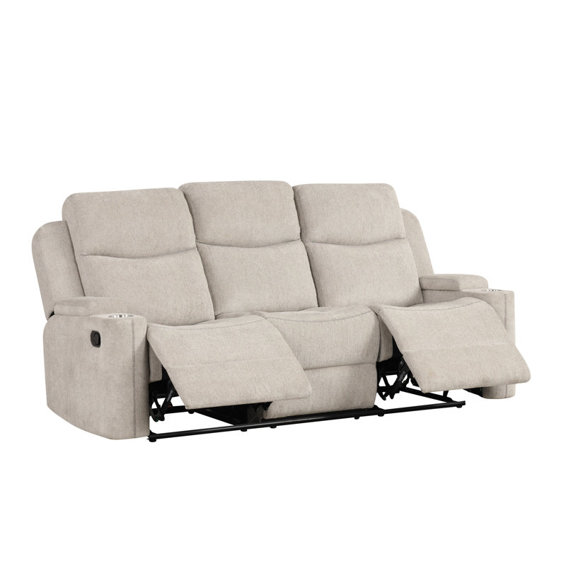 Galya Light Gray Chenille Motion Sofa