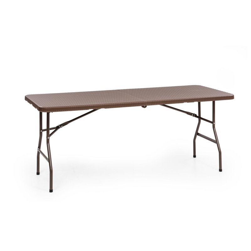 Burgos Rectangular Metal Folding Outdoor Camping Table , 181cm cm W 76cm cm D