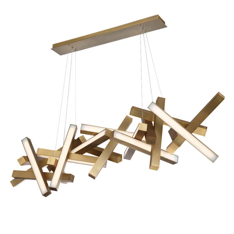 Nimbus Unique / Statement Geometric Chandelier, Aged Brass