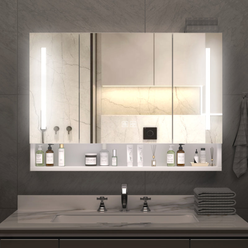 Modern LED Bathroom Cabinet with Multilevel Storage