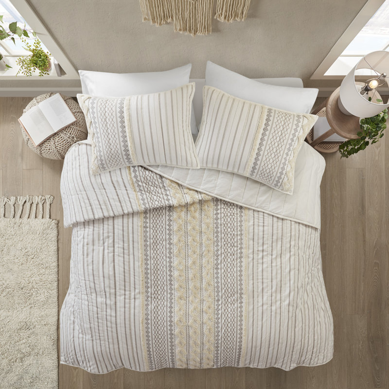 Imani Cotton Coverlet Set, King/Cal King Coverlet + 2 King Shams