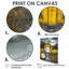 Horizon de petit chalet monochrome jaune et gris - ferme, décoration murale-533112351-533112348