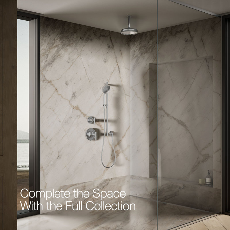 Traditional Rain Shower Head, Polished Chrome