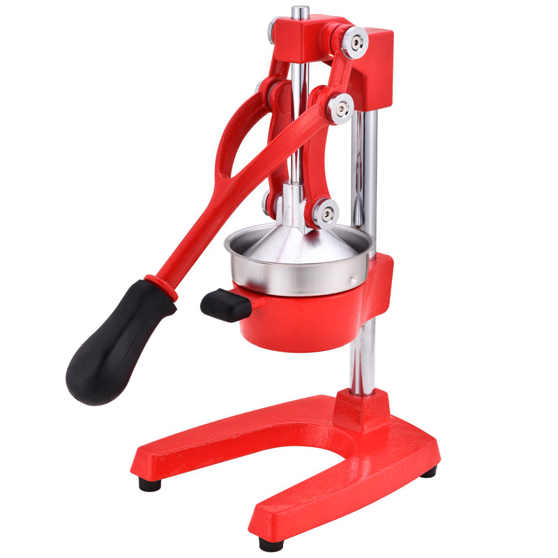 Presse-agrumes professionnel en fonte Courant, presse-agrumes orange et citron robuste, acier inoxydable - rouge, Rouge