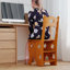 Chaise pliante en bois à 4 marches avec tabourets