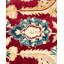 Tapis unique noué à la main bleu / beige / rouge traditionnel de 8 pi 2 po x 10 pi 5 po Keenan