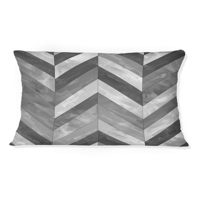 Coussin lombaire à chevrons gris II