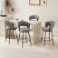 Tabouret de bar pivotant à 360 ° en lin avec base en métal-379284225