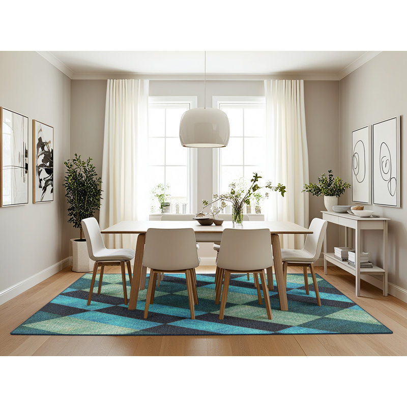 Geometric Indoor Rug, Rectangle 7' x 10'
