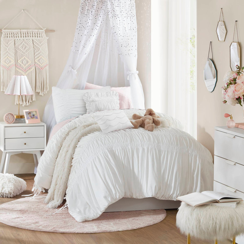 4 Pieces  Comforter Set, White