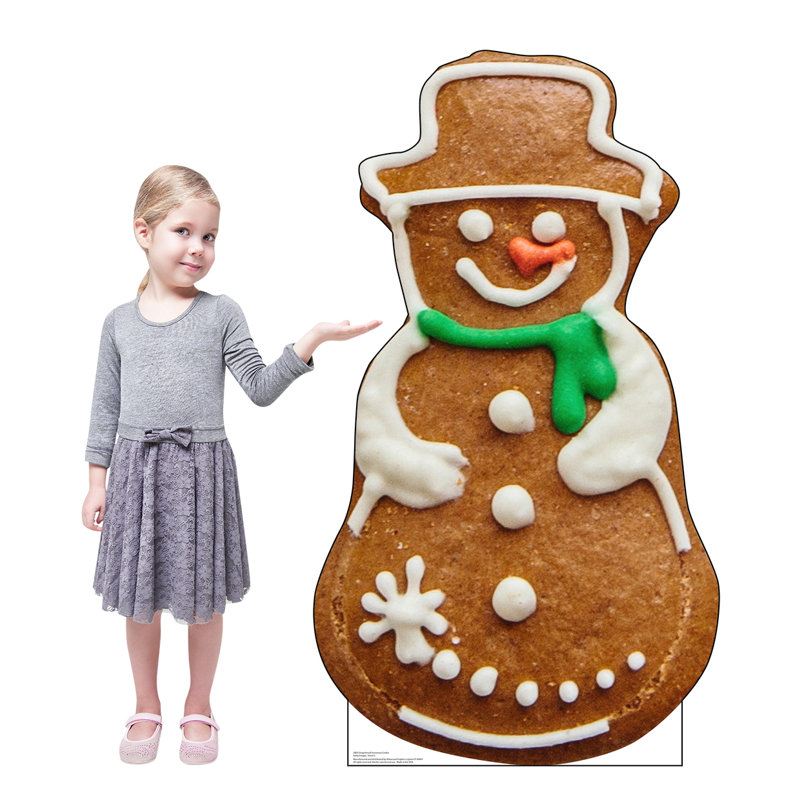 50'' Gingerbread Snowman Cookie Cardboard Standup