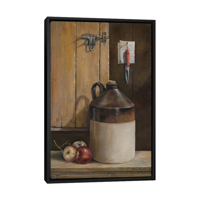 Cidre de pomme par Ruane Manning - reproduction d'art, H 40 po x l 26 po x P 1,5 po, Toile avec cadre noir, Aucun mat