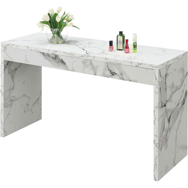 Cammock 121.92cm Console Table, White Faux Marble