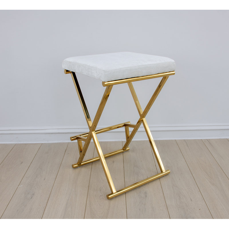 Tory Upholstered Stool with Metal Frame
