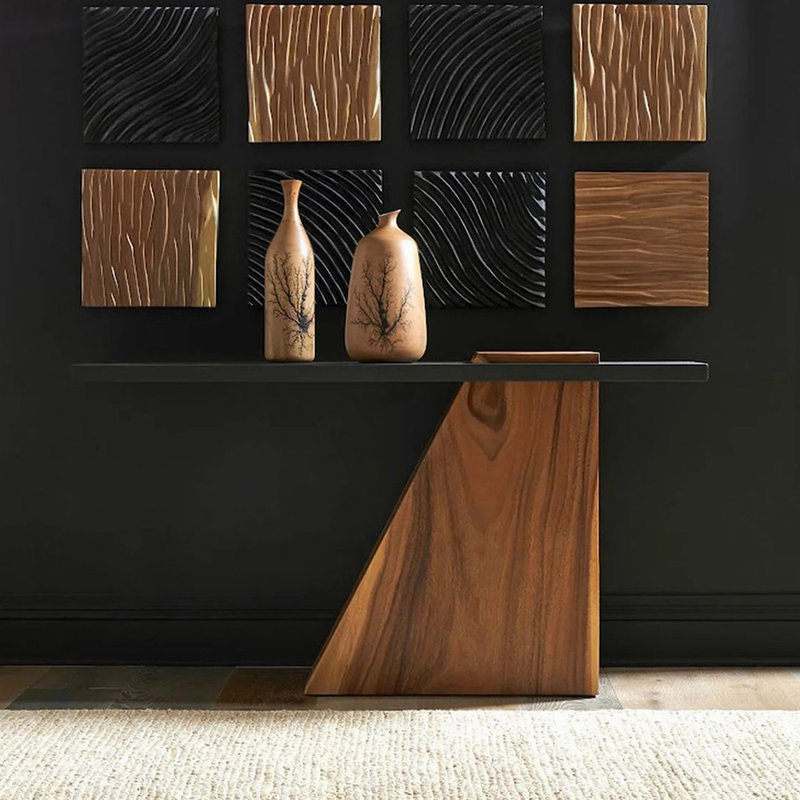 Console simple de style nordique, H 30,7 po x l 55,1 po x P 15,7 po