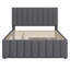 Lit plateforme tapissier avec lit gigogne et 3 tiroirs-114218250